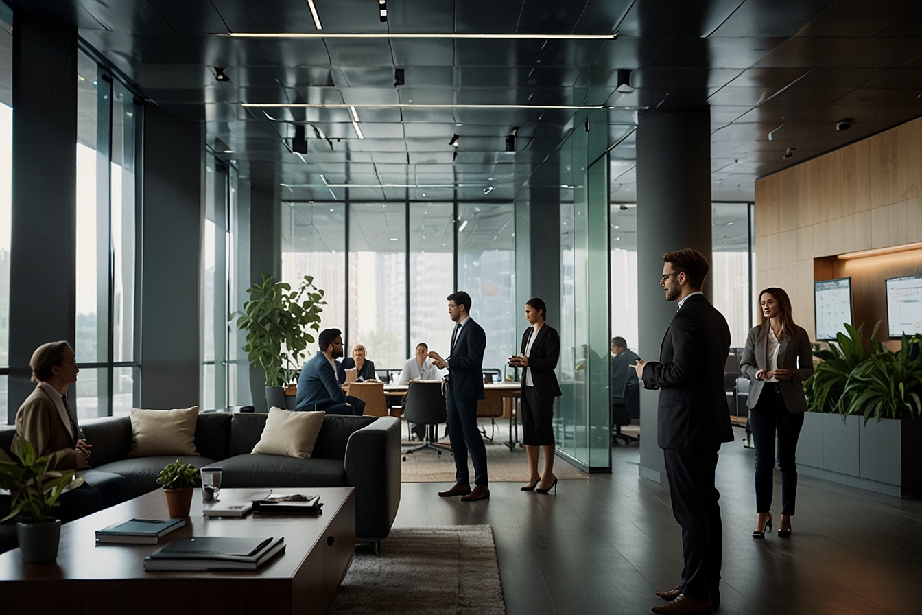 Leonardo_Lightning_XL_A_corporate_setting_with_multiple_client_0