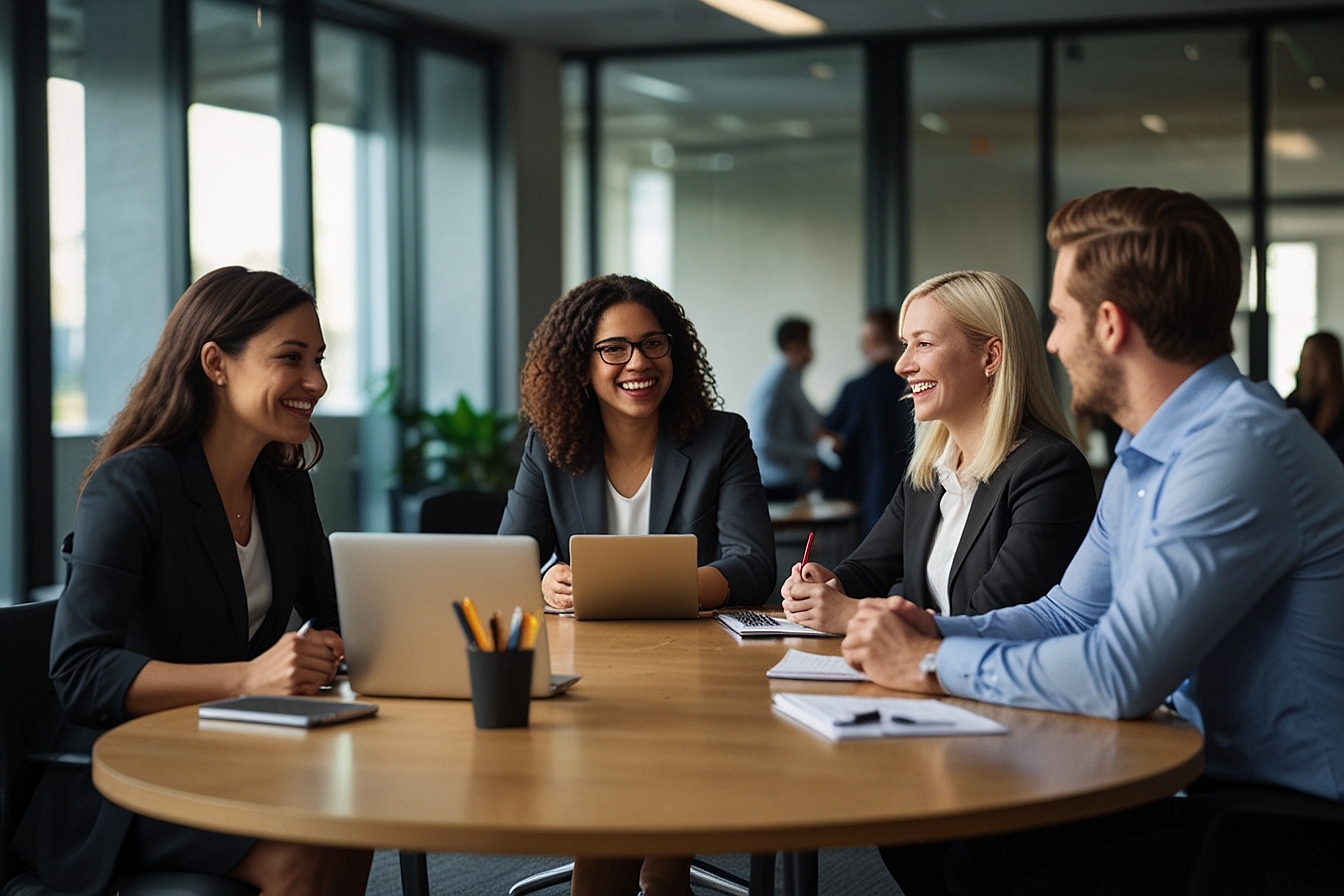 Leonardo_Lightning_XL_A_modern_office_scene_showing_diverse_bu_3